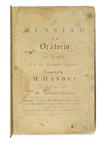 MUSIC.  Handel, George Frederick. Messiah. An Oratorio in Score.  1767